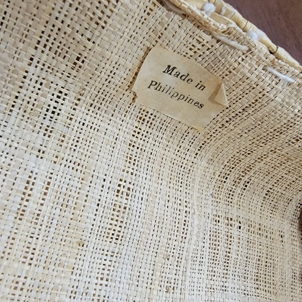 Vintage Basket with flowers and Jute Handles for serving Spring Easter Brunch